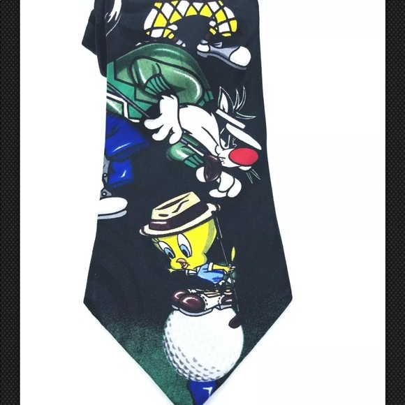LOONEY TUNES MANIA Warner Bros. Golf tie Taz 4x57 - Picture 5 of 6